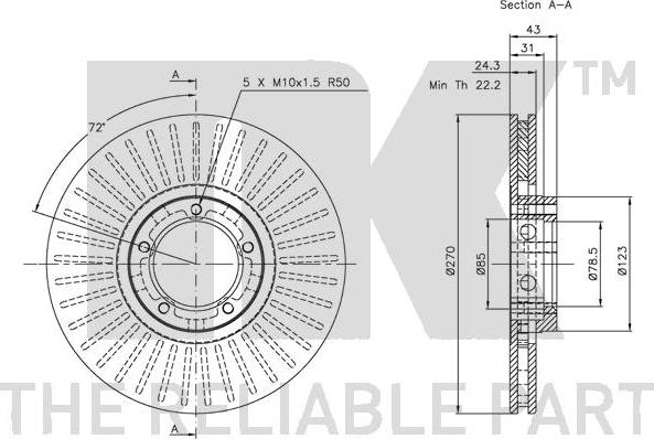 NK 202532 - Bremžu diski www.autospares.lv