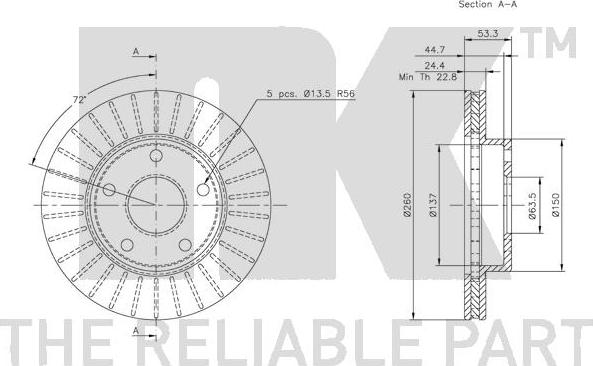 NK 202524 - Bremžu diski www.autospares.lv