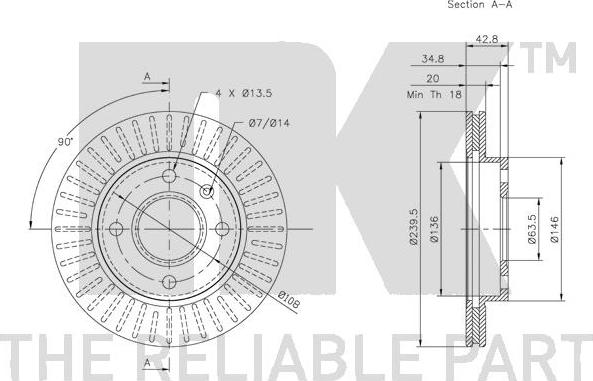 NK 312528 - Bremžu diski www.autospares.lv