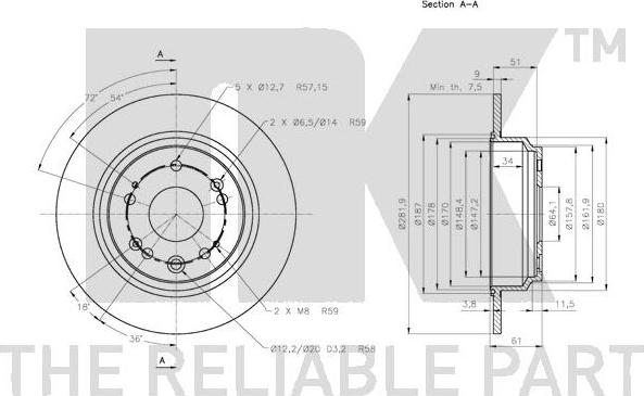 NK 202645 - Bremžu diski www.autospares.lv