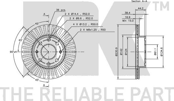 NK 202605 - Bremžu diski www.autospares.lv