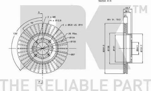 NK 312614 - Bremžu diski www.autospares.lv