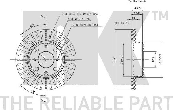 NK 202617 - Bremžu diski www.autospares.lv