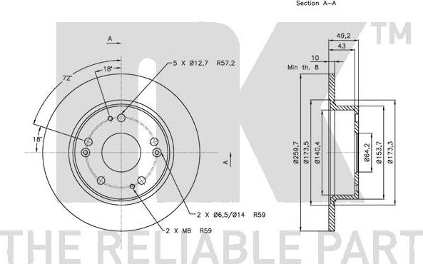 NK 202638 - Bremžu diski www.autospares.lv