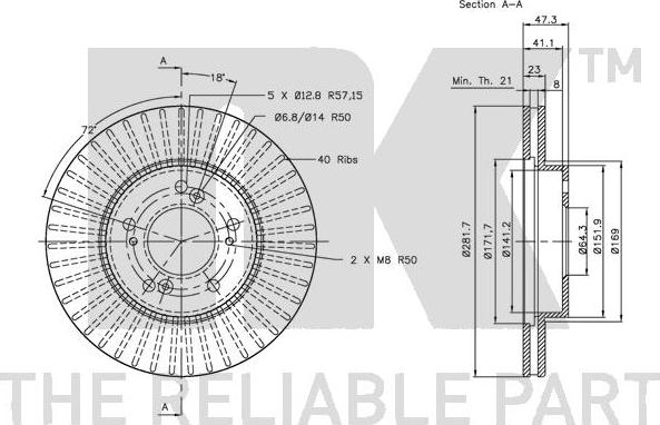 NK 312626 - Bremžu diski www.autospares.lv