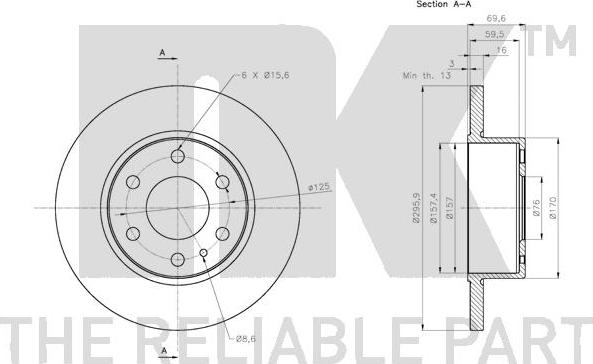 NK 202360 - Bremžu diski www.autospares.lv