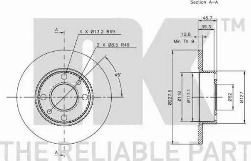 NK 312302 - Bremžu diski www.autospares.lv