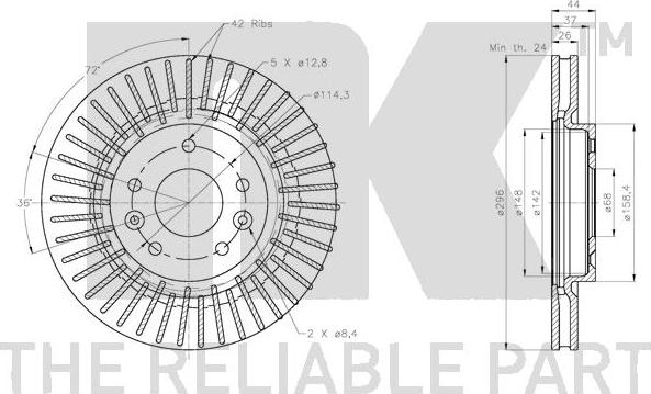 NK 312290 - Bremžu diski www.autospares.lv