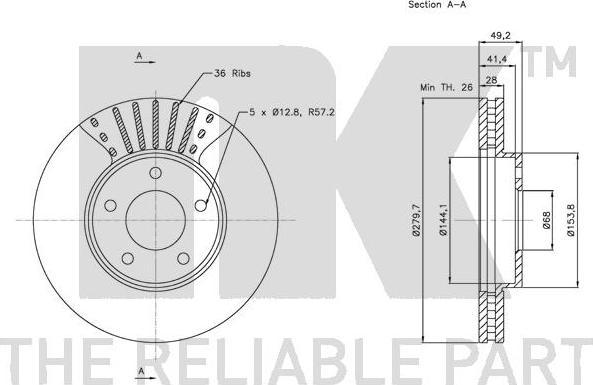 NK 202256 - Bremžu diski www.autospares.lv