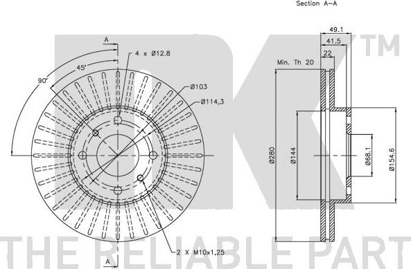 NK 202251 - Bremžu diski www.autospares.lv