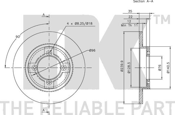 NK 202213 - Тормозной диск www.autospares.lv