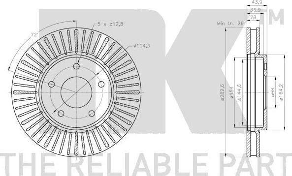 NK 312285 - Bremžu diski www.autospares.lv