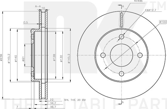 NK 202282 - Bremžu diski autospares.lv