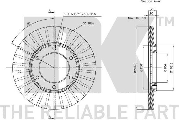 NK 312227 - Bremžu diski www.autospares.lv