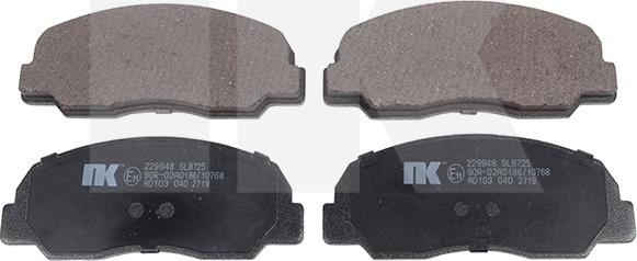 NK 229948 - Brake Pad Set, disc brake www.autospares.lv