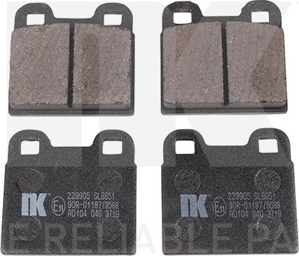 NK 229905 - Brake Pad Set, disc brake www.autospares.lv