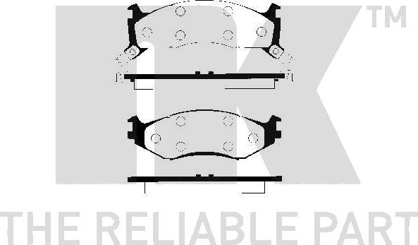 NK 229306 - Bremžu uzliku kompl., Disku bremzes www.autospares.lv