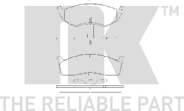 NK 229308 - Bremžu uzliku kompl., Disku bremzes www.autospares.lv