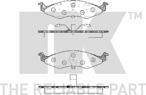 NK 229313 - Bremžu uzliku kompl., Disku bremzes www.autospares.lv