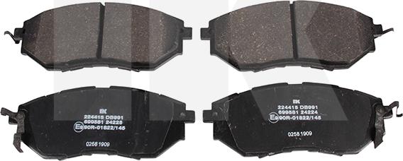 NK 224415 - Brake Pad Set, disc brake www.autospares.lv