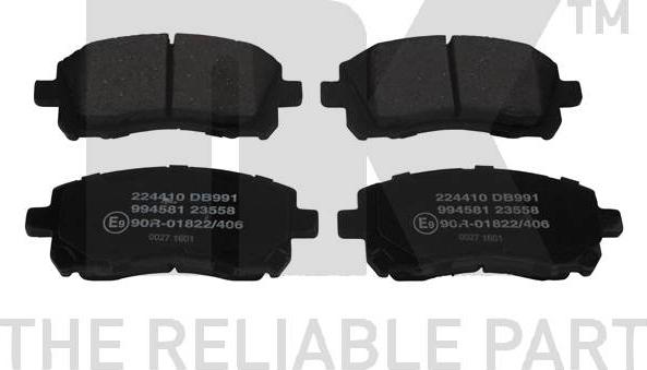 NK 224410 - Brake Pad Set, disc brake www.autospares.lv