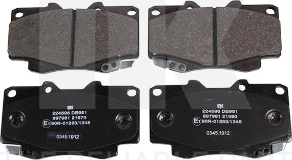 NK 224596 - Brake Pad Set, disc brake www.autospares.lv