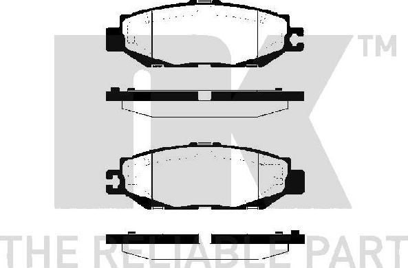 NK 224544 - Brake Pad Set, disc brake www.autospares.lv