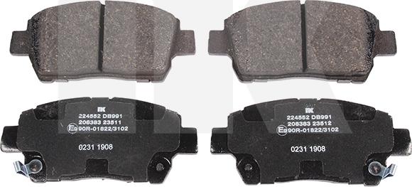 NK 224552 - Brake Pad Set, disc brake www.autospares.lv