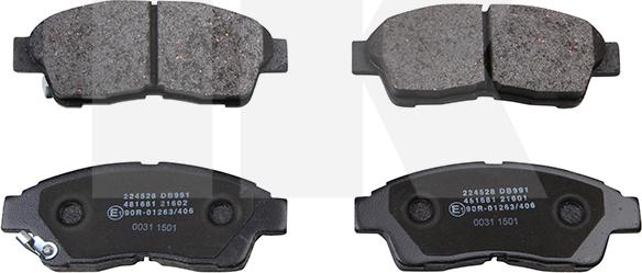 NK 224528 - Brake Pad Set, disc brake www.autospares.lv