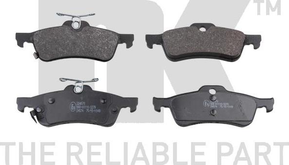 NK 224579 - Brake Pad Set, disc brake www.autospares.lv