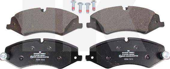 NK 224032 - Brake Pad Set, disc brake www.autospares.lv