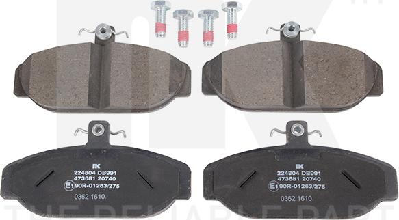 NK 224804 - Brake Pad Set, disc brake www.autospares.lv