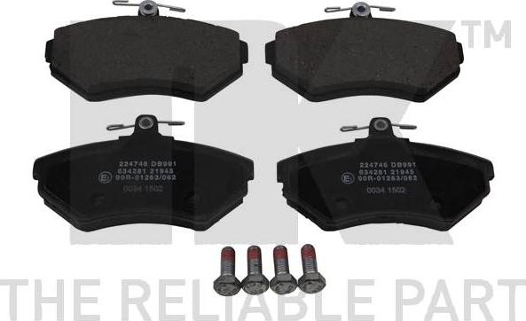 NK 224 746 - Brake Pad Set, disc brake www.autospares.lv