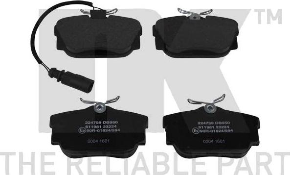 NK 224 759 - Brake Pad Set, disc brake www.autospares.lv