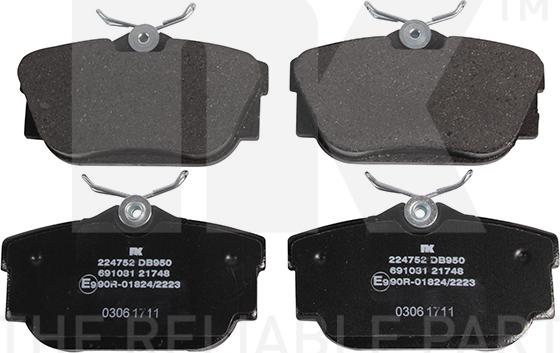 NK 224 752 - Brake Pad Set, disc brake www.autospares.lv