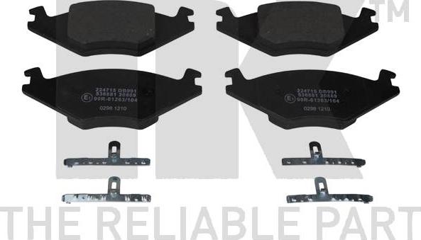 NK 224715 - Brake Pad Set, disc brake www.autospares.lv