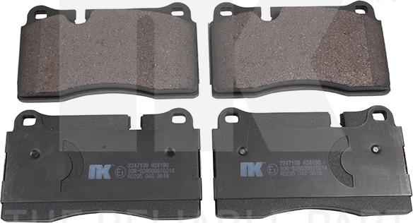 NK 2247138 - Bremžu uzliku kompl., Disku bremzes www.autospares.lv