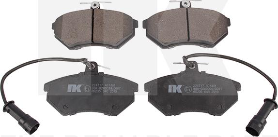 NK 224717 - Brake Pad Set, disc brake www.autospares.lv