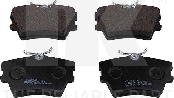 NK 224732 - Brake Pad Set, disc brake www.autospares.lv