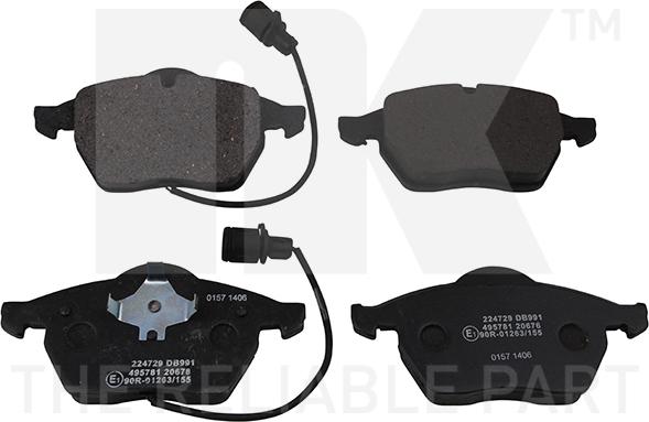 NK 224729 - Brake Pad Set, disc brake www.autospares.lv