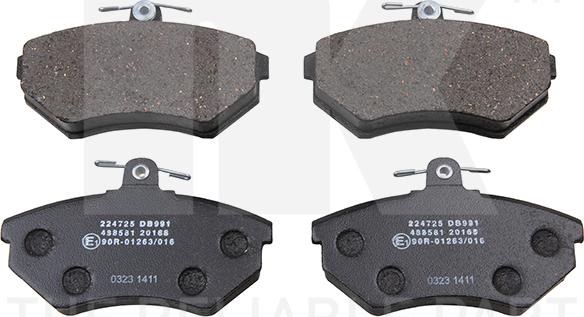 NK 224725 - Brake Pad Set, disc brake www.autospares.lv