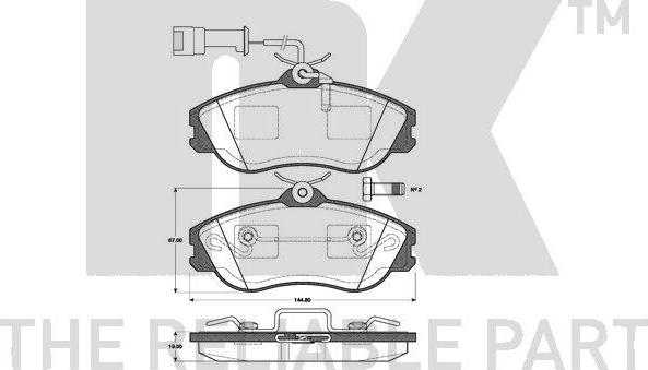 NK 224726 - Bremžu uzliku kompl., Disku bremzes autospares.lv