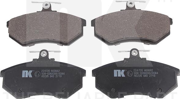 NK 224720 - Brake Pad Set, disc brake www.autospares.lv