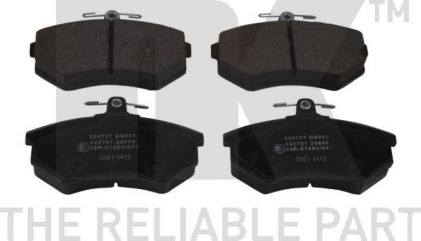 NK 224727 - Brake Pad Set, disc brake www.autospares.lv