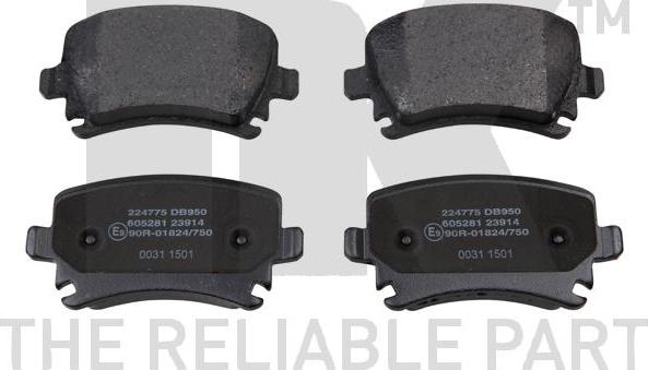 NK 224 775 - Brake Pad Set, disc brake www.autospares.lv