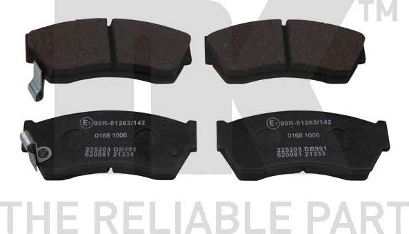 NK 225203 - Brake Pad Set, disc brake www.autospares.lv