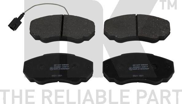 NK 221947 - Brake Pad Set, disc brake www.autospares.lv