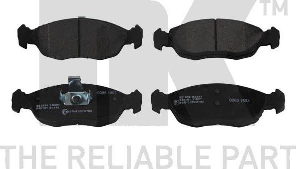 NK 221936 - Brake Pad Set, disc brake www.autospares.lv