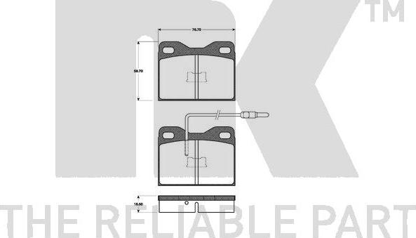 NK 221927 - Bremžu uzliku kompl., Disku bremzes www.autospares.lv