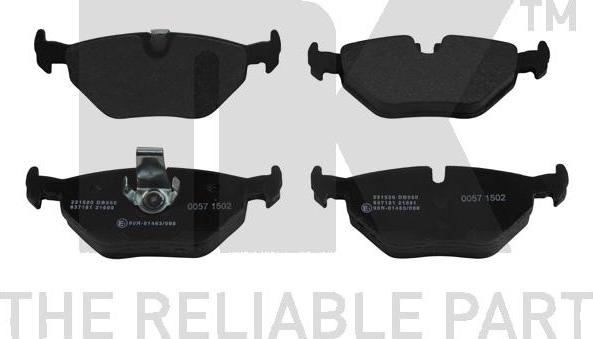 NK 221520 - Brake Pad Set, disc brake www.autospares.lv